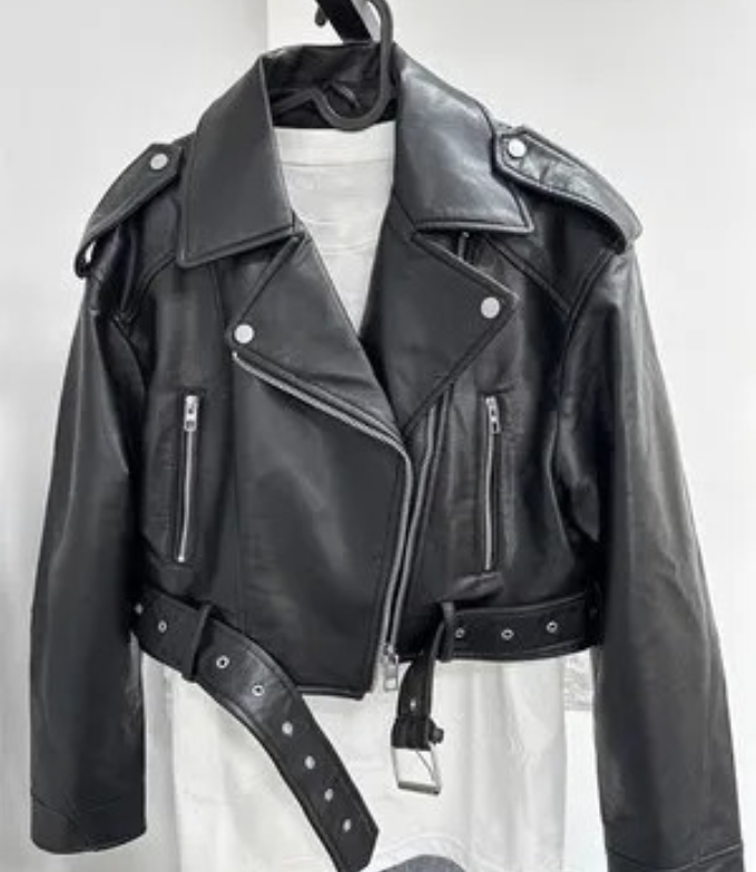 Vintage Leder Damenjacke