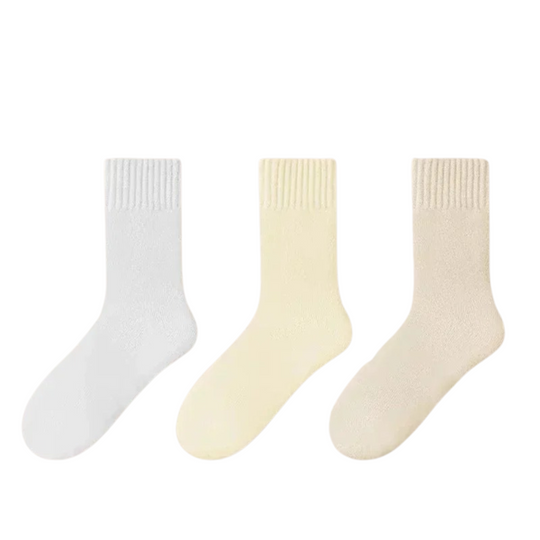 3 Paar dicke Damensocken aus Wolle